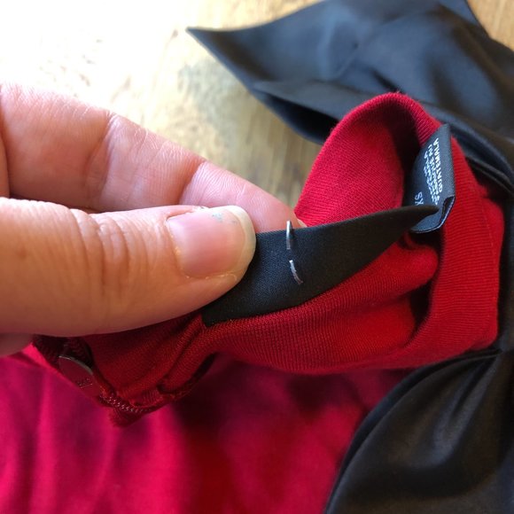 Halogen Red Black Bow Top Long Sleeve XS - Picture 4 of 9